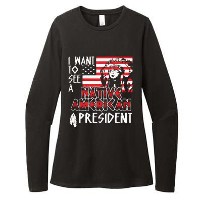 I Want To See A Native American President Native Womens CVC Long Sleeve Shirt