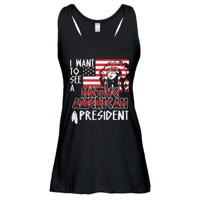 I Want To See A Native American President Native Ladies Essential Flowy Tank