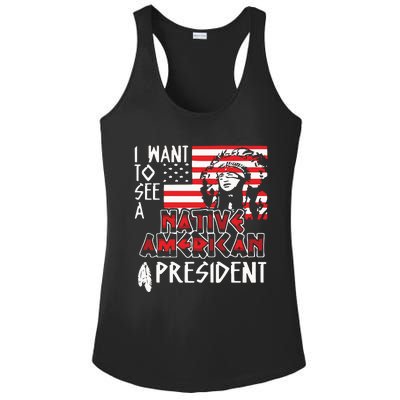 I Want To See A Native American President Native Ladies PosiCharge Competitor Racerback Tank