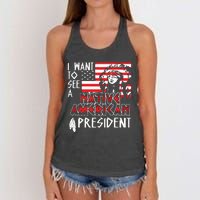 I Want To See A Native American President Native Women's Knotted Racerback Tank