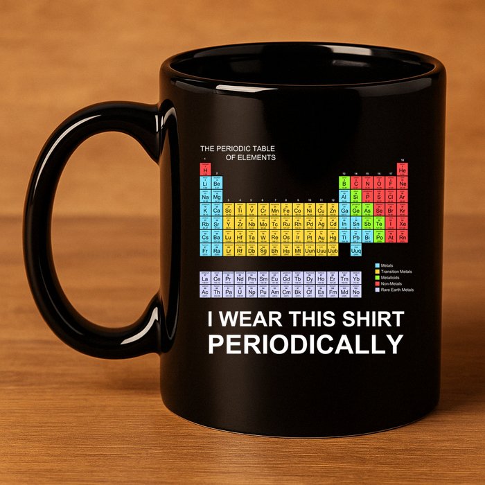 I Wear this Periodically funny 11oz C Handle Ceramic Mug
