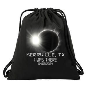 I Was There Total Solar Eclipse Kerrville Texas Drawstring Bag