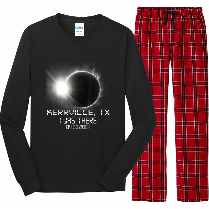 I Was There Total Solar Eclipse Kerrville Texas Long Sleeve Pajama Set