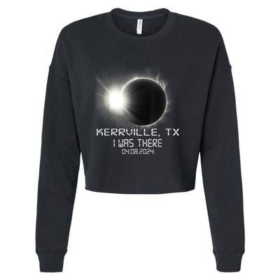 I Was There Total Solar Eclipse Kerrville Texas Cropped Pullover Crew