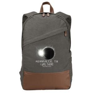 I Was There Total Solar Eclipse Kerrville Texas Cotton Canvas Backpack