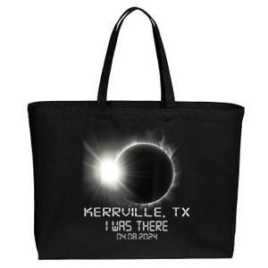 I Was There Total Solar Eclipse Kerrville Texas Cotton Canvas Jumbo Tote