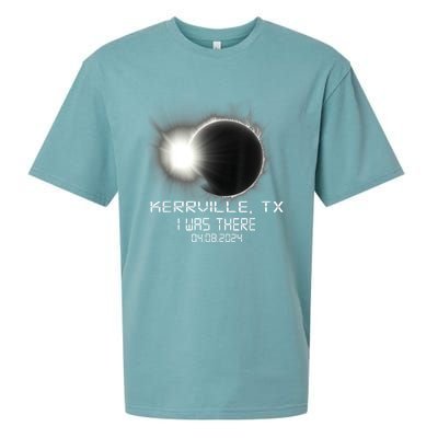 I Was There Total Solar Eclipse Kerrville Texas Sueded Cloud Jersey T-Shirt