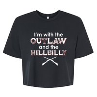 IM With The Outlaw And The Hillbilly 2024 Saying Quote Bella+Canvas Jersey Crop Tee