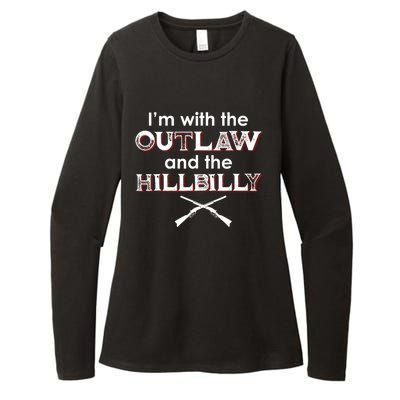 IM With The Outlaw And The Hillbilly 2024 Saying Quote Womens CVC Long Sleeve Shirt