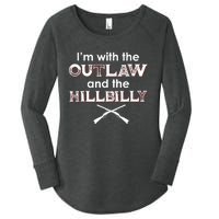 IM With The Outlaw And The Hillbilly 2024 Saying Quote Women's Perfect Tri Tunic Long Sleeve Shirt