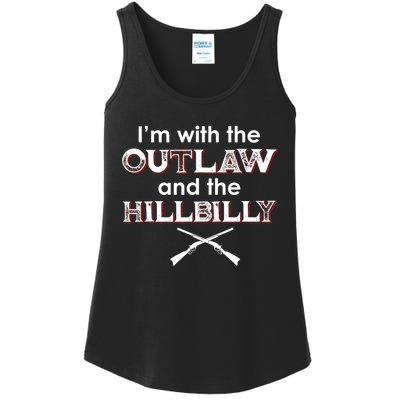 IM With The Outlaw And The Hillbilly 2024 Saying Quote Ladies Essential Tank