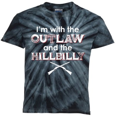 IM With The Outlaw And The Hillbilly 2024 Saying Quote Kids Tie-Dye T-Shirt