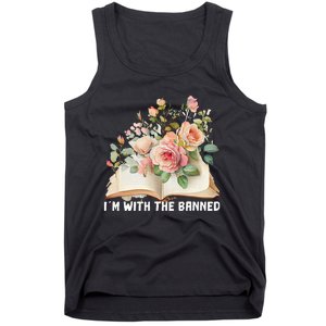 I'm With The Banned Books I Read Banned Books Lovers Tank Top