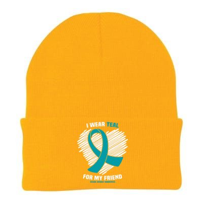 I Wear Teal For My Friend Sexual Assault Awareness Great Gift Knit Cap Winter Beanie