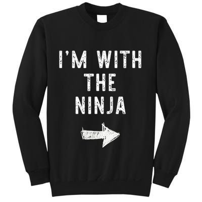 IM With The Ninja Costume Halloween Matching Couple Sweatshirt
