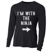 IM With The Ninja Costume Halloween Matching Couple Cooling Performance Long Sleeve Crew