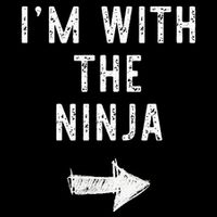 IM With The Ninja Costume Halloween Matching Couple Cooling Performance Long Sleeve Crew