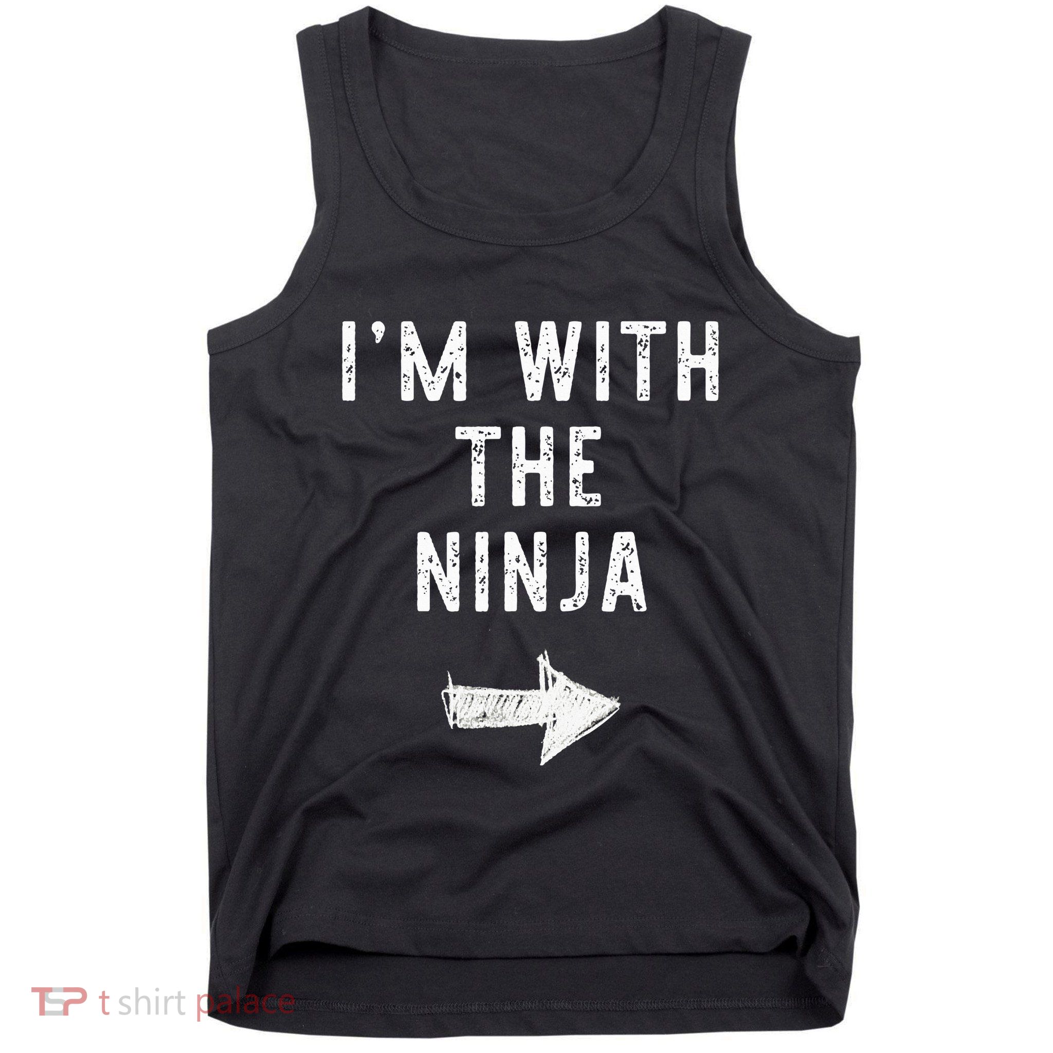 IM With The Ninja Costume Halloween Matching Couple Tank Top