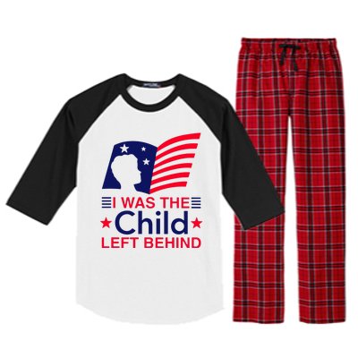 I Was The Child Left Behind Us Flag Raglan Sleeve Pajama Set