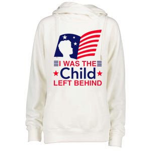 I Was The Child Left Behind Us Flag Womens Funnel Neck Pullover Hood