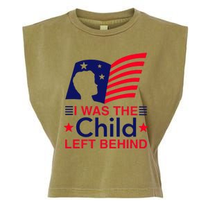 I Was The Child Left Behind Us Flag Garment-Dyed Women's Muscle Tee