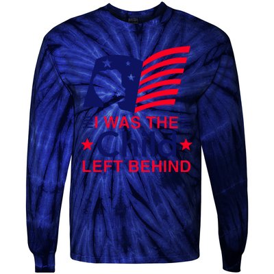 I Was The Child Left Behind Us Flag Tie-Dye Long Sleeve Shirt