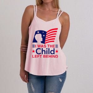 I Was The Child Left Behind Us Flag Women's Strappy Tank