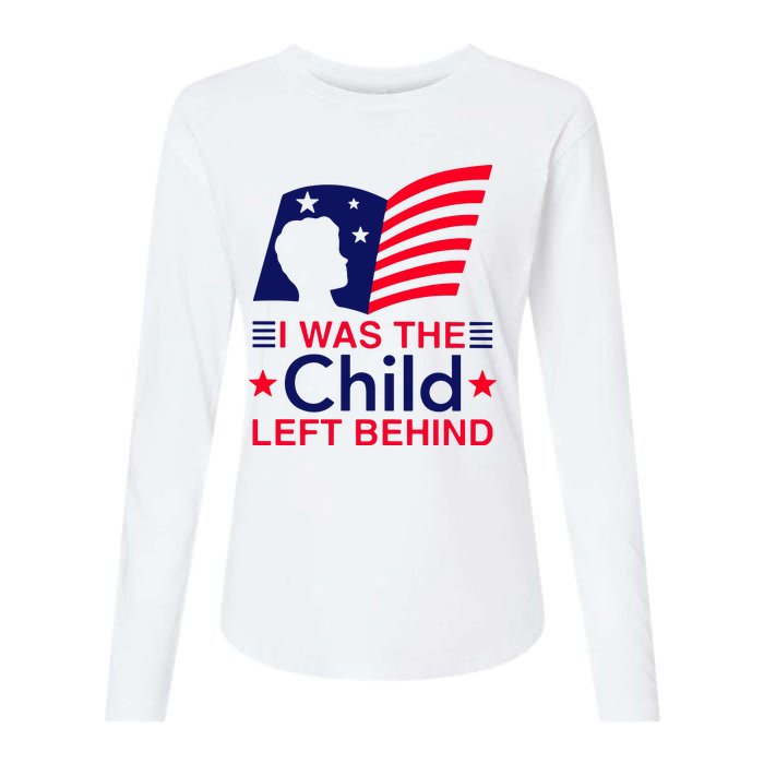 I Was The Child Left Behind Us Flag Womens Cotton Relaxed Long Sleeve T-Shirt