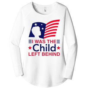 I Was The Child Left Behind Us Flag Women's Perfect Tri Tunic Long Sleeve Shirt