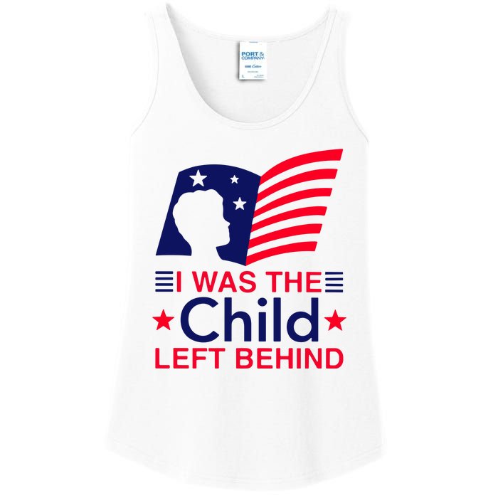 I Was The Child Left Behind Us Flag Ladies Essential Tank