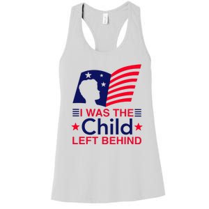 I Was The Child Left Behind Us Flag Women's Racerback Tank