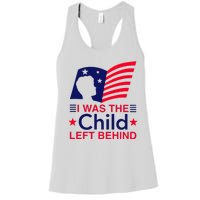 I Was The Child Left Behind Us Flag Women's Racerback Tank