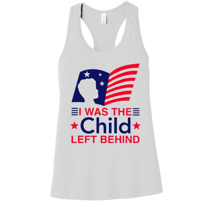 I Was The Child Left Behind Us Flag Women's Racerback Tank