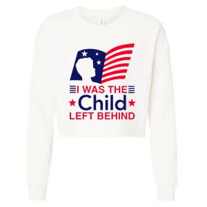 I Was The Child Left Behind Us Flag Cropped Pullover Crew