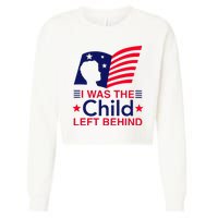 I Was The Child Left Behind Us Flag Cropped Pullover Crew