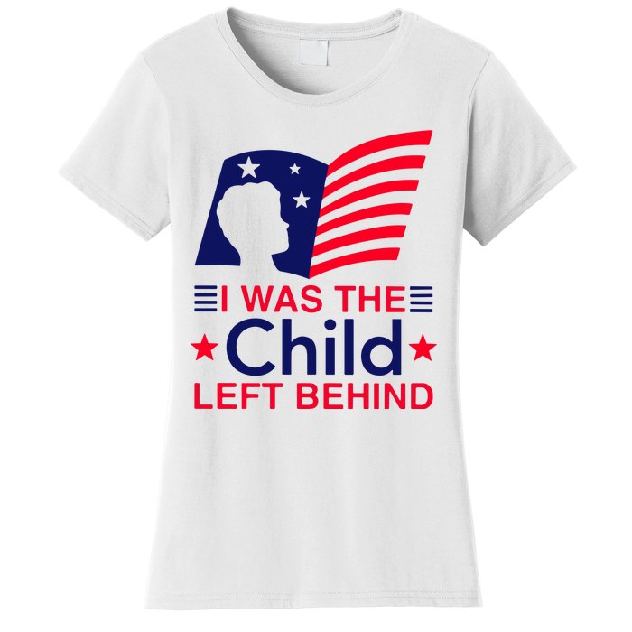 I Was The Child Left Behind Us Flag Women's T-Shirt