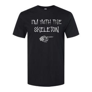 IM With The Skeleton Matching Couple Costume Halloween Softstyle CVC T-Shirt