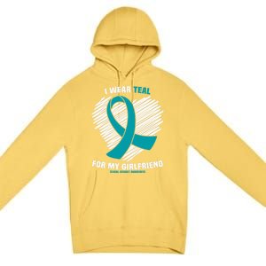 I Wear Teal For My Friend Sexual Assault Awareness Gift Premium Pullover Hoodie