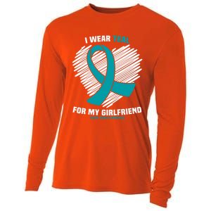 I Wear Teal For My Friend Sexual Assault Awareness Gift Cooling Performance Long Sleeve Crew