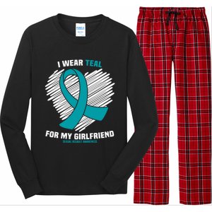 I Wear Teal For My Friend Sexual Assault Awareness Gift Long Sleeve Pajama Set