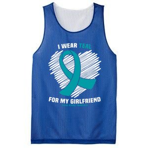 I Wear Teal For My Friend Sexual Assault Awareness Gift Mesh Reversible Basketball Jersey Tank