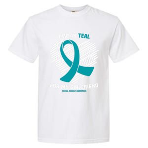 I Wear Teal For My Friend Sexual Assault Awareness Gift Garment-Dyed Heavyweight T-Shirt