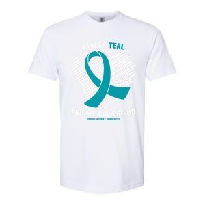 I Wear Teal For My Friend Sexual Assault Awareness Gift Softstyle CVC T-Shirt