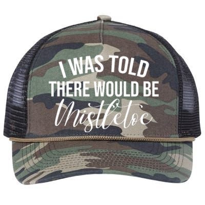 I Was Told There Would Be Mistletoe Christmas Retro Rope Trucker Hat Cap