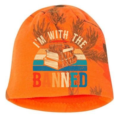 Im With The Banned Books Tee I Read Banned Books Lovers Kati - Camo Knit Beanie