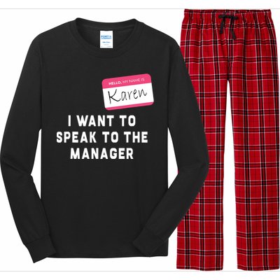 I Want To Speak To The Manager Karen Halloween Costume Funny Long Sleeve Pajama Set