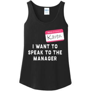 I Want To Speak To The Manager Karen Halloween Costume Funny Ladies Essential Tank