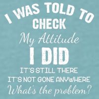 I Was Told To Check My Attitude I Did What's The Problem Sueded Cloud Jersey T-Shirt