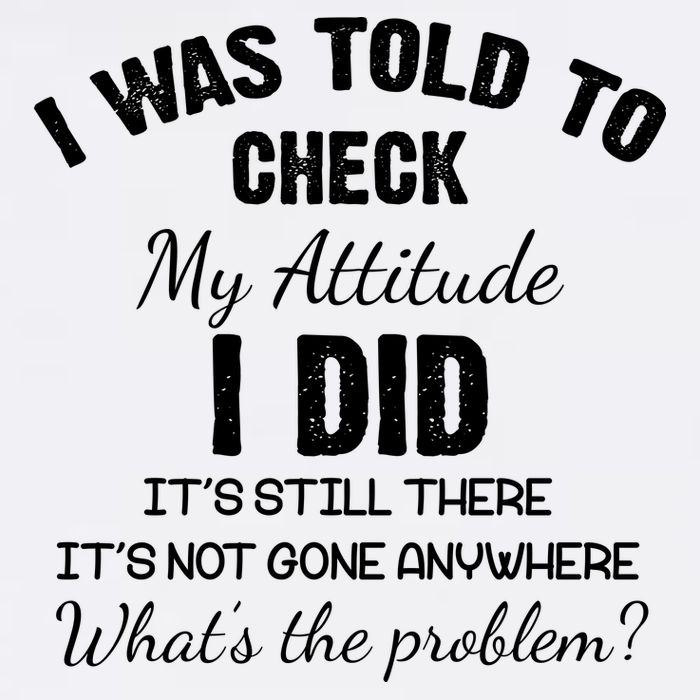I Was Told To Check My Attitude I Did What's The Problem Garment-Dyed Sweatshirt