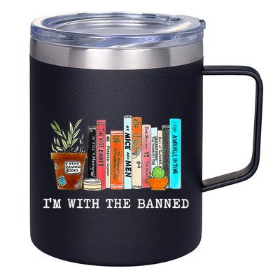 I'm With The Banned Banned Books Reading Books 12oz Stainless Steel Coffee Mug